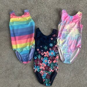 Navy Floral Girls' One-Piece Swimsuit - Stretch Swimwear